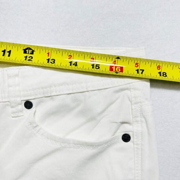 Calvin Klein Women's Power Stretch White Skinny Crop Jeans Size 14 Mid Rise NWT - Picture 9 of 12